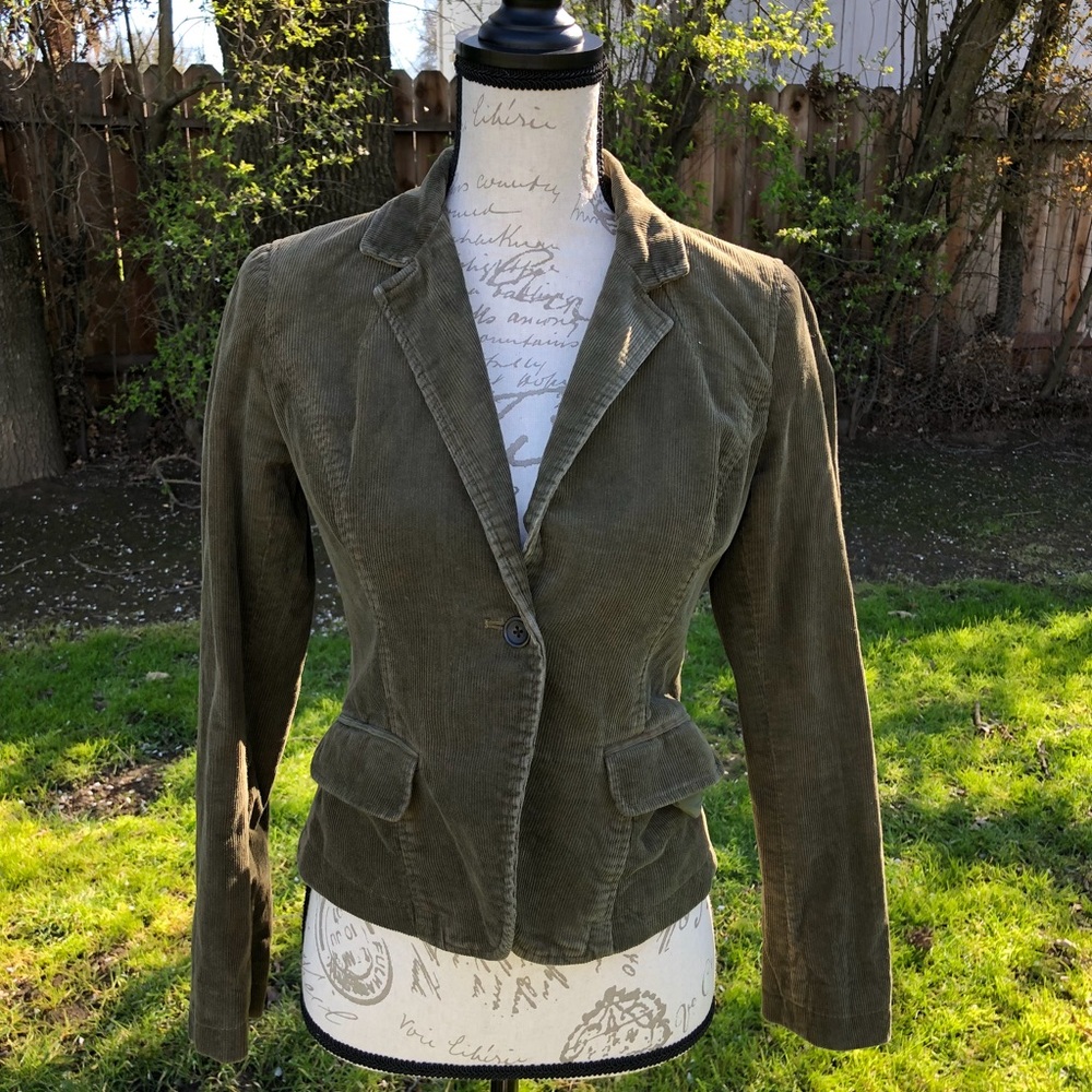 Banana Republic Olive Green Corduroy Jacket
